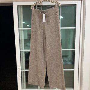 Women's tan Wide-Leg Pants